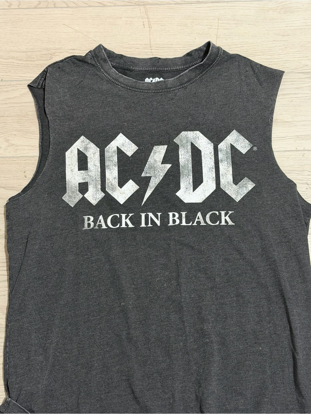AC/DC Black Tee with White Logo Print